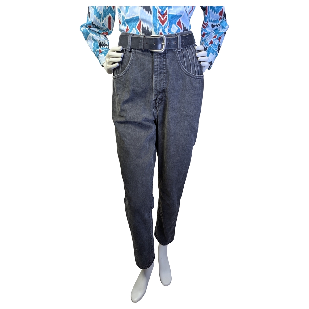 Vintage Denver Hayes Western High Rise Black Jeans | Made in Canada | 27" Waist